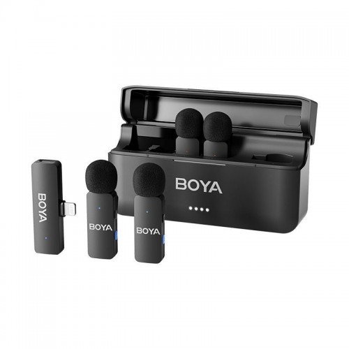 MICROPHONE BOYA WIRELESS 4-PERSON 4-CHANNEL MINI LAVALIER LIGHTNING BY-V4D EU